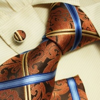 Orange Paisleys Mens Dress Tie Checkers Valentine Gift for Him Silk Tie Handkerchiefs H5094 One Size Orange Orange Paisleys Mens Dress Tie Checkers Valentine Gift for Him Silk Tie Handkerchiefs H5094 One Size Orange