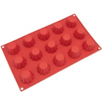 Freshware 15-Cavity Mini Brioche and Pudding Silicone Mold and Baking Pan Freshware 15-Cavity Mini Brioche and Pudding Silicone Mold and Baking Pan