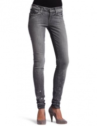 7 For All Mankind Womens Stacked Gwenevere Jean With Clear Metallic Sequins