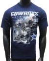 Dallas Cowboys Navy Helmet History T-Shirt