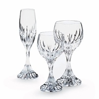 Pleasingly round curves captured in a scintillating dress of light. The rich, beveled pattern is ideally suited to emphasizing the gleam of the luminous, full-lead crystal for the ultimate in refinement at the table. Shown left to right: massena flute, massena goblet, massena large goblet. Also available: massena wine. Pleasingly round curves captured in a scintillating dress of light. The rich, beveled pattern is ideally suited to emphasizing the gleam of the luminous, full-lead crystal for the ultimate in refinement at the table. Shown left to right: massena flute, massena goblet, massena large goblet. Also available: massena wine.
