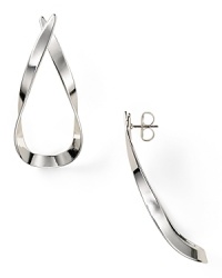 These Robert Lee Morris Soho teardrop earrings channel this season's minimalist mood, modernized in silver plated metal. These Robert Lee Morris Soho teardrop earrings channel this season's minimalist mood, modernized in silver plated metal.