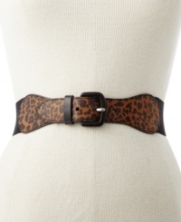 Cinch up your look with a fierce touch of fashion. Leopard print spices up the tabs of this stretch belt by Style&co. Cinch up your look with a fierce touch of fashion. Leopard print spices up the tabs of this stretch belt by Style&co.