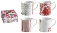 Rosanna French Linens Mugs, Set of 4 Rosanna French Linens Mugs, Set of 4