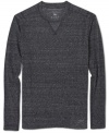 This cozy heathered long-sleeve t-shirt from Calvin Klein Jeans is perfect for layering looks.