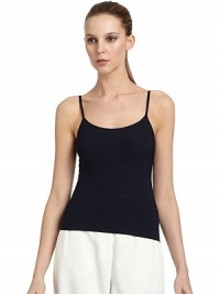 THE LOOKScoopneckSpaghetti strapsScoopbackTHE FITAbout 23 from shoulder to hemTHE MATERIAL83% viscose/17% polyesterCARE & ORIGINHand wash or dry cleanMade in ItalyModel shown is 5'10½ (179cm) wearing US size 4. THE LOOKScoopneckSpaghetti strapsScoopbackTHE FITAbout 23 from shoulder to hemTHE MATERIAL83% viscose/17% polyesterCARE & ORIGINHand wash or dry cleanMade in ItalyModel shown is 5'10½ (179cm) wearing US size 4.