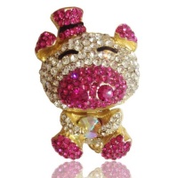 Korean Pig Style Flash Diamond Crystal Key Chain Ring Keyring Keychain Fob Holder Bag Handbag Ornament Decoration Hook, Pink Korean Pig Style Flash Diamond Crystal Key Chain Ring Keyring Keychain Fob Holder Bag Handbag Ornament Decoration Hook, Pink