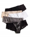 Hip-hugging lace takes these tanga-style panties from basic to bewitching. By Maidenform. Style #40117