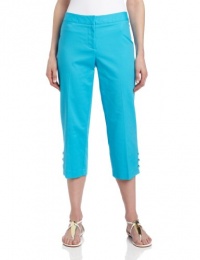 Rafaella Women's Solid Curvy Fit Capri Rafaella Women's Solid Curvy Fit Capri