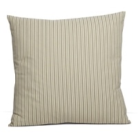 A herringbone stitch in raised, striped bands adorn this neutral-hued decorative pillow. A herringbone stitch in raised, striped bands adorn this neutral-hued decorative pillow.