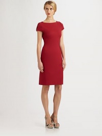 A stylish step beyond the average shift, this woven dress offers interesting pleat details and contrasting back zipper.BoatneckIntricate cap sleevesWaist dartsOff-center back zipperFully linedAbout 26 from natural waist63% viscose/32% nylon/5% elastaneDry cleanImported Model shown is 5'10 (177cm) wearing US size 4. A stylish step beyond the average shift, this woven dress offers interesting pleat details and contrasting back zipper.BoatneckIntricate cap sleevesWaist dartsOff-center back zipperFully linedAbout 26 from natural waist63% viscose/32% nylon/5% elastaneDry cleanImported Model shown is 5'10 (177cm) wearing US size 4.