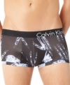 We have to hand it to Calvin Klein, these x-ray print micro trunks with a body-defining fit are unique and sleek.