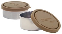 Kids Konserve KK075 Small Leak Proof Stainless Steel Round Food Containers, Mud, Set of 2