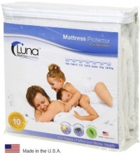 Queen Size Luna Premium Hypoallergenic 100% Waterproof Mattress Protector - 10 Year Warranty - Made In The USA Queen Size Luna Premium Hypoallergenic 100% Waterproof Mattress Protector - 10 Year Warranty - Made In The USA