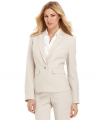 Jones New York takes the stress out of suiting with this easy care petite jacket: It's a crisp look that's machine washable! (Clearance) Jones New York takes the stress out of suiting with this easy care petite jacket: It's a crisp look that's machine washable! (Clearance)