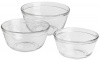 Anchor Hocking 3-Piece Mixing Bowl Set, Clear