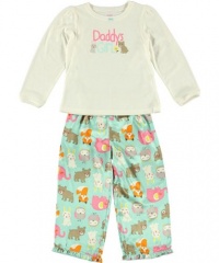 Carter's Daddy's Girl Animals 2-Piece Pajamas (Sizes 2T - 5T) - white/blue, 2t Carter's Daddy's Girl Animals 2-Piece Pajamas (Sizes 2T - 5T) - white/blue, 2t
