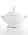 Pure refinement simply stated, the Mikasa Cameo Platinum dinnerware and dishes collection is shear elegance in classic form. Dazzling white china is delicately embellished with platinum band detailing. The understated style of this covered casserole works as well with other patterns as it does with the coordinating collection.