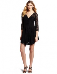 Rebecca Minkoff Women's Frida V-Neck Dress, Black, 4 Rebecca Minkoff Women's Frida V-Neck Dress, Black, 4