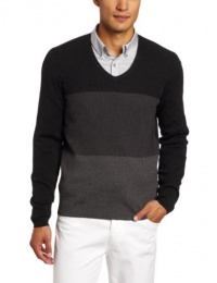 Calvin Klein Sportswear Men's Long Sleeve V-Neck Color Block Sweater Calvin Klein Sportswear Men's Long Sleeve V-Neck Color Block Sweater