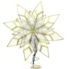 Kurt Adler 9-Inch Capiz Star Tree Topper with Clear Plates and 10 Clear Lights