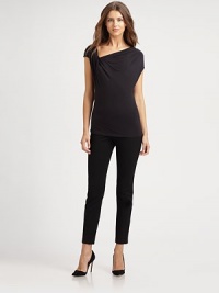 Made from an impeccable combination of soft modal and jersey, a top with a twisted front and feminine cap sleeves.Twist-front necklineCap sleevesPull-on styleAbout 25 from shoulder to hem96% modal/4% Lycra®Dry cleanImported Model shown is 5'11 (180cm) wearing US size Small. Made from an impeccable combination of soft modal and jersey, a top with a twisted front and feminine cap sleeves.Twist-front necklineCap sleevesPull-on styleAbout 25 from shoulder to hem96% modal/4% Lycra®Dry cleanImported Model shown is 5'11 (180cm) wearing US size Small.