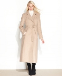 Winter coats have never looked so chic with this wool-blend topper from Calvin Klein. An elegant maxi design and belted waist add feminine flair to your silhouette. Winter coats have never looked so chic with this wool-blend topper from Calvin Klein. An elegant maxi design and belted waist add feminine flair to your silhouette.