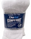 Diastar Comfy Feet Diabetic Socks, White, 13-15, 3 pack