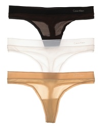 A lightweight thong with signature logo detail at hip from Calvin Klein. Style #D3416 A lightweight thong with signature logo detail at hip from Calvin Klein. Style #D3416