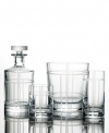 kate spade encourages you to read between the lines with the Madison Square highball. The deep cut, frosted geometric lines on clear crystal makes this collection a perfect companion to Madison Square dinnerware. 16 oz. Shown right.