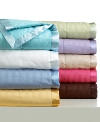 The subtle interplay between satin and matte texture brings a gorgeous feel to the Charter Club Damask Stripe down alternative blanket. Filled with plush hypoallergenic down alternative fill that keeps sneezes at bay. Pure cotton cover finished with a 2 sateen border. The subtle interplay between satin and matte texture brings a gorgeous feel to the Charter Club Damask Stripe down alternative blanket. Filled with plush hypoallergenic down alternative fill that keeps sneezes at bay. Pure cotton cover finished with a 2 sateen border.