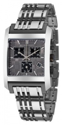 Burberry Men's BU1561 Square Grey Chronograph Dial Watch