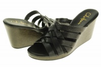 Cole Haan Air Tall High Slide Wedge Sandals Black 8 M Cole Haan Air Tall High Slide Wedge Sandals Black 8 M