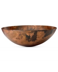 Finished by fire, each Burnished Copper bowl is an individual. Rich earth tones and a unique mottled design distinguish the sculptural vessel for modern settings. By Donna Karan Lenox. Finished by fire, each Burnished Copper bowl is an individual. Rich earth tones and a unique mottled design distinguish the sculptural vessel for modern settings. By Donna Karan Lenox.
