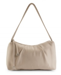 Lustrous satin and graceful pleats create this simply elegant purse bag by La Regale. Lustrous satin and graceful pleats create this simply elegant purse bag by La Regale.