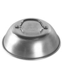 Are you in or out? With Nordicware's 365 nonstick cheese melting dome, you can get that great smoky flavor you love when you're cooking in the kitchen or outdoors. This innovative tool is perfect for reducing cook time, cutting out flare-ups and finishing your burgers with the perfectly melted topping. 5-year warranty. Are you in or out? With Nordicware's 365 nonstick cheese melting dome, you can get that great smoky flavor you love when you're cooking in the kitchen or outdoors. This innovative tool is perfect for reducing cook time, cutting out flare-ups and finishing your burgers with the perfectly melted topping. 5-year warranty.