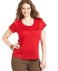 American Rag's plus size tee is a must-have basic for your casual wardrobe! American Rag's plus size tee is a must-have basic for your casual wardrobe!
