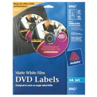 Avery DVD Labels Matte White for Ink Jet Printers (8962) Avery DVD Labels Matte White for Ink Jet Printers (8962)