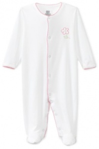 Noa Lily Baby-Girls Newborn Footie with Embroidered Spring Flowers, White, Newborn Noa Lily Baby-Girls Newborn Footie with Embroidered Spring Flowers, White, Newborn