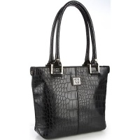 AK Anne Klein Perfect Tote Small Croc (Black) AK Anne Klein Perfect Tote Small Croc (Black)