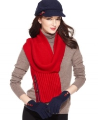 Dial in to this season's hottest style with these tech friendly gloves from Tommy Hilfiger. Outfitted with a special fabric on the index finger and thumb, it's easy to make or take calls while keeping hands cozy. Dial in to this season's hottest style with these tech friendly gloves from Tommy Hilfiger. Outfitted with a special fabric on the index finger and thumb, it's easy to make or take calls while keeping hands cozy.