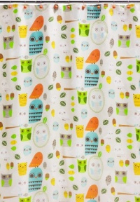 Creative Bath Products Inc. S1070MULT Give A Hoot Shower Curtain, Multicolored Creative Bath Products Inc. S1070MULT Give A Hoot Shower Curtain, Multicolored
