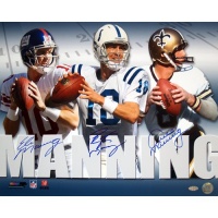 NFL New York Giants Archie, Eli & Peyton Manning Triple Signed Collage 16x20 Photograph NFL New York Giants Archie, Eli & Peyton Manning Triple Signed Collage 16x20 Photograph