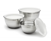 Cuisinart CTG-00-SMB Stainless Steel Mixing Bowls with Lids, Set of 3 Cuisinart CTG-00-SMB Stainless Steel Mixing Bowls with Lids, Set of 3