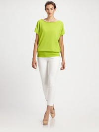 Crisp white denim in a cropped, classic five-pocket style.Five-pocket styleZip fly with button closureSkinny fitInseam, about 2698% cotton/2% elastaneDry cleanMade in ItalyModel shown is 5'11 (180cm) wearing US size 4. Crisp white denim in a cropped, classic five-pocket style.Five-pocket styleZip fly with button closureSkinny fitInseam, about 2698% cotton/2% elastaneDry cleanMade in ItalyModel shown is 5'11 (180cm) wearing US size 4.