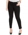 Team all your fave tops with Jessica Simpson's plus size jeggings, finished by a black wash.