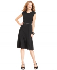 The little black dress gets ready for work in this Jones New York look. The removable belt creates a tailored, figure-flattering touch, too! The little black dress gets ready for work in this Jones New York look. The removable belt creates a tailored, figure-flattering touch, too!