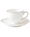 In 18th century England, Josiah Wedgwood, creator of the world famous Wedgwood ceramic ware, established a tradition of outstanding craftsmanship and artistry which continues today. The classically simple heirloom-quality Sterling dinnerware and dishes pattern is designed for formal entertaining, in pristine white bone china banded with polished platinum.