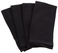 Excello Waffle Terry Towel, Black, Set of 4 Excello Waffle Terry Towel, Black, Set of 4