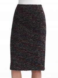 THE LOOKHigh waist designBack zip with button tab closureTextured design with metallic thread detailsFully linedBack vented hemTHE FITPencil skirt silhouetteAbout 25½ longTHE MATERIAL45% virgin wool/41% polyamide/10% polyacrylic/2% polyester/1% cashmere/1% alpacaCARE & ORIGINDry cleanImported THE LOOKHigh waist designBack zip with button tab closureTextured design with metallic thread detailsFully linedBack vented hemTHE FITPencil skirt silhouetteAbout 25½ longTHE MATERIAL45% virgin wool/41% polyamide/10% polyacrylic/2% polyester/1% cashmere/1% alpacaCARE & ORIGINDry cleanImported